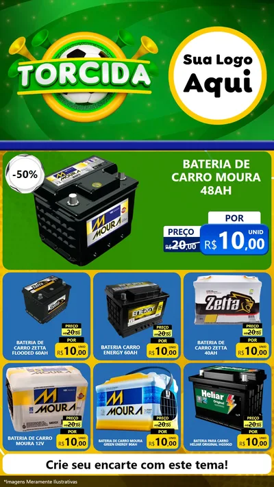Modelo de Rede Social para Stories com o tema Torcida para Baterias Elétricas