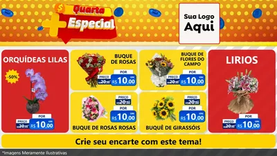 Modelo de TV para TV Horizontal com o tema Quarta Mais Especial para Floricultura e jardim