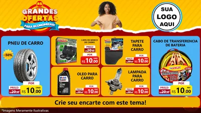 Modelo de TV para TV Horizontal com o tema Grandes Ofertas Para Economizar! para Auto peças