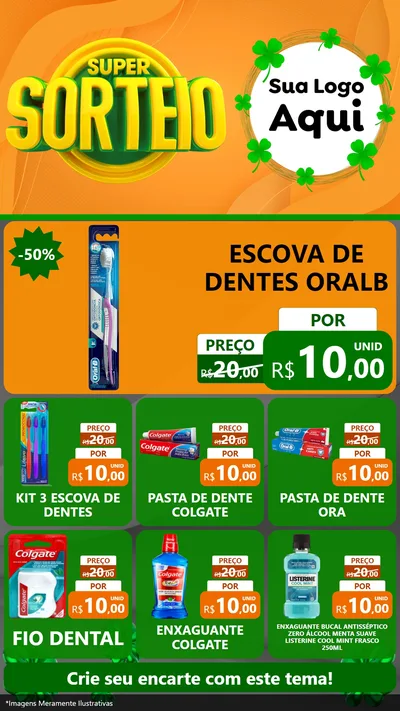 Modelo de Rede Social para Stories com o tema Super Sorteio para Higiene Pessoal