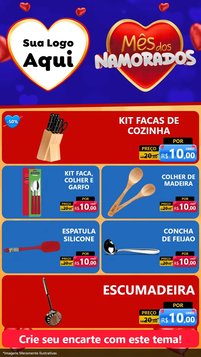 Modelo de TV para TV Vertical com o tema Mês dos Namorados para Utilidades Domésticas
