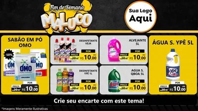 Modelo de TV para TV Horizontal com o tema Fim de Semana Maluco para Produtos de Limpeza