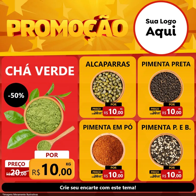 Modelo de Rede Social para Feed Facebook com o tema Promoção para Produtos Naturais