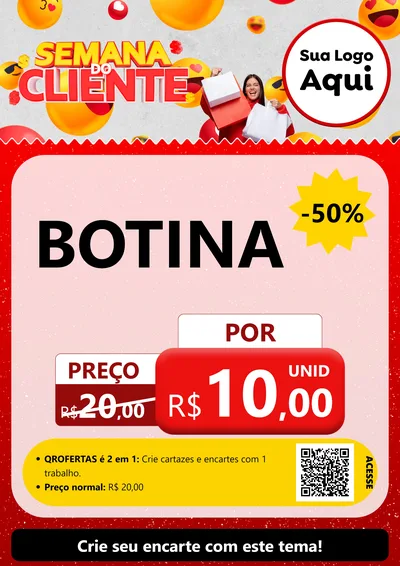 Modelo de Cartaz para Cartaz A4 Vertical com o tema Semana do Cliente para Agropecuária