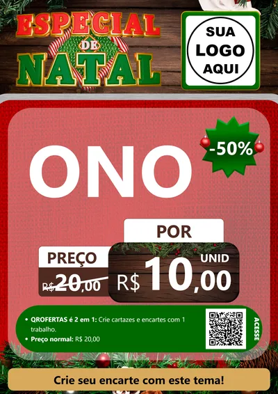 Modelo de Cartaz para Cartaz A4 Vertical com o tema Especial de Natal para Óticas