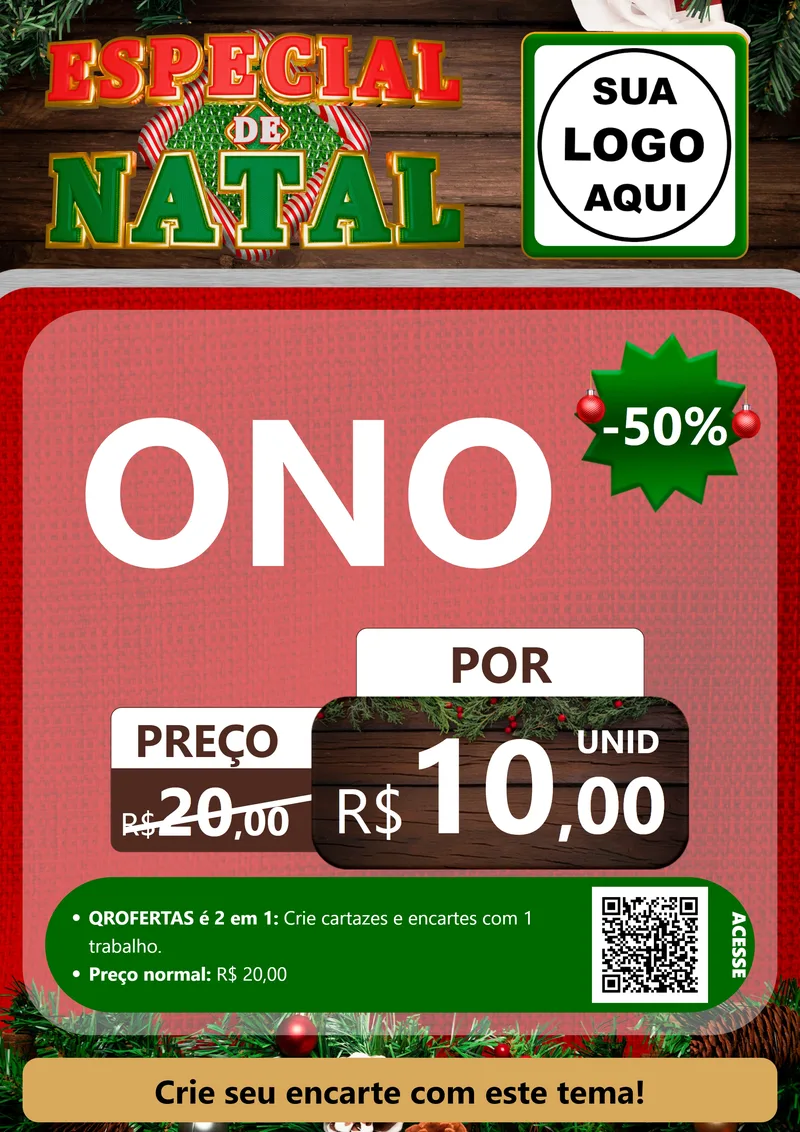 Modelo de Cartaz para Cartaz A4 Vertical com o tema Especial de Natal para Óticas