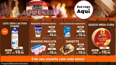 Modelo de TV para TV Horizontal com o tema Ofertas Para Aquecer para Frios e Laticínios