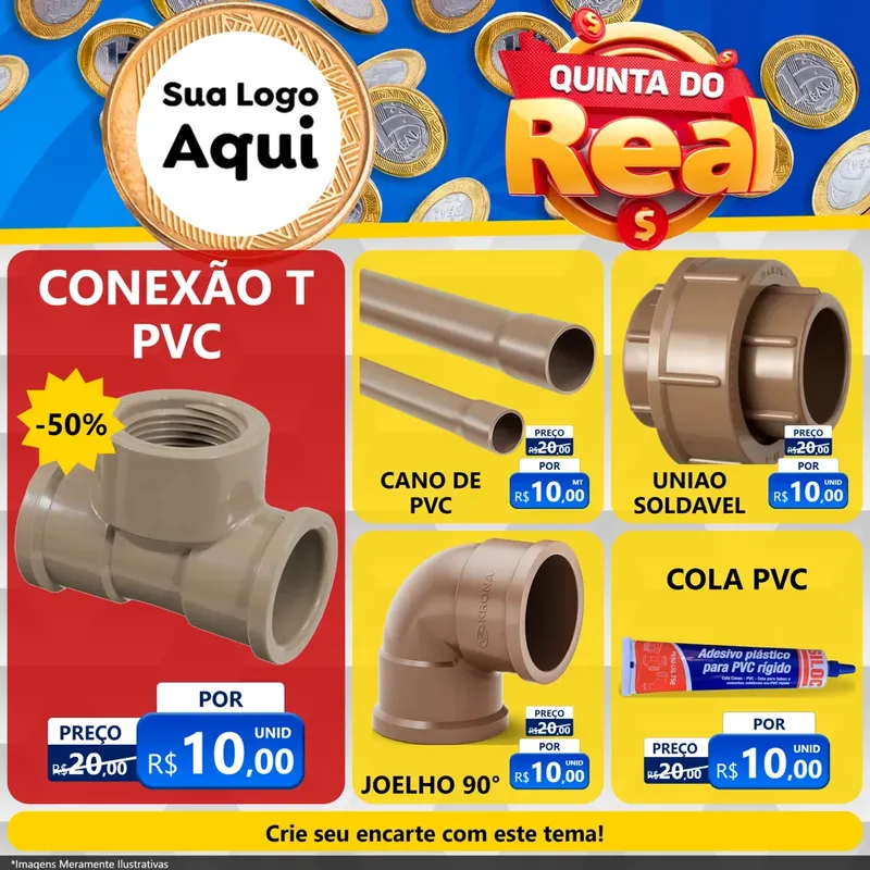 Modelo de Rede Social para Feed Facebook com o tema Quinta do Real para Tubos e conexões