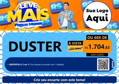Modelo de Cartaz para Cartaz A4 Horizontal com o tema Leve Mais, Pague Menos para Concessionaria de Carros