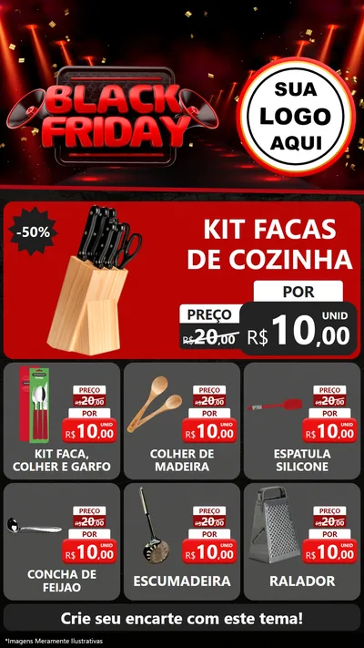 Modelo de Rede Social para Stories com o tema Black Friday para Utilidades Domésticas