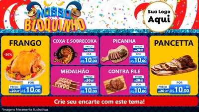 Modelo de TV para TV Horizontal com o tema Nosso Bloquinho para Assados