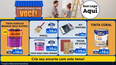 Modelo de TV para TV Horizontal com o tema Construindo Com Você para Tintas e Ferramentas