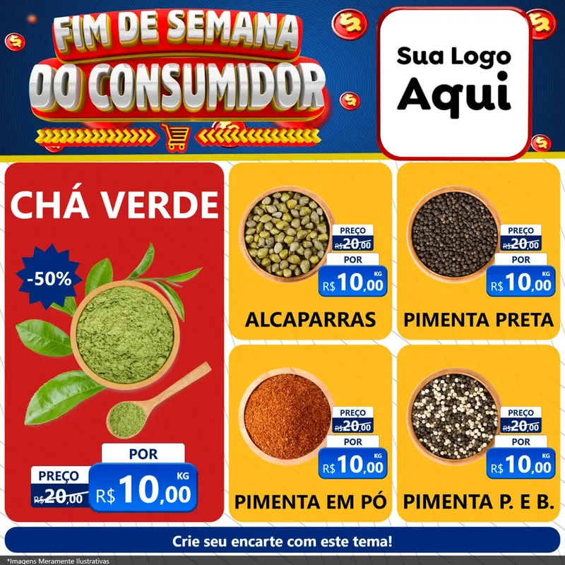 Modelo de Rede Social para Feed Facebook com o tema Fim de Semana do Consumidor para Produtos Naturais