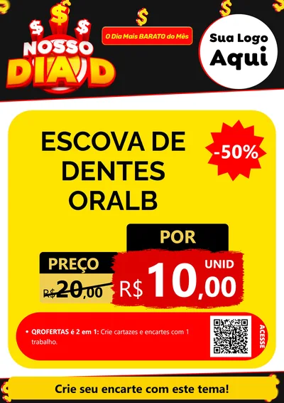 Modelo de Cartaz para Cartaz A4 Vertical com o tema Nosso Dia D para Higiene Pessoal