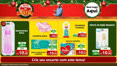 Modelo de TV para TV Horizontal com o tema Promoção de Natal para Bebês