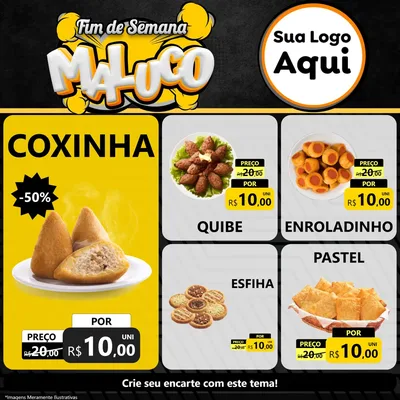 Modelo de Rede Social para Feed Facebook com o tema Fim de Semana Maluco para Salgadaria