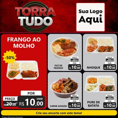 Modelo de Rede Social para Feed Facebook com o tema Torra Tudo para Restaurante