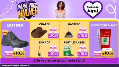 Modelo de TV para TV Horizontal com o tema Para Você, Mulher para Agropecuária