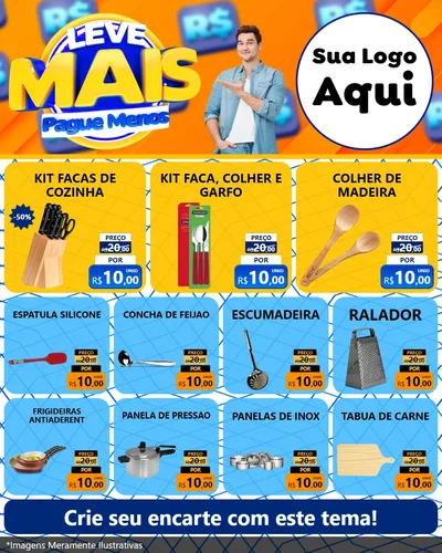 Modelo de Rede Social para Feed Instagram com o tema Leve Mais, Pague Menos para Utilidades Domésticas