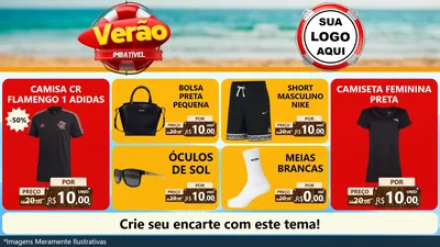 Modelo de TV para TV Horizontal com o tema Verão Imbatível para Roupas e acessórios