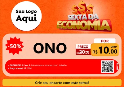 Modelo de Cartaz para Cartaz A4 Horizontal com o tema Sexta da Economia para Óticas