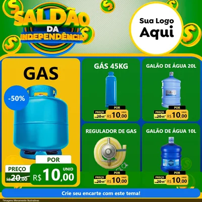 Modelo de Rede Social para Feed Facebook com o tema Saldão da Indepêndencia para Água e gás