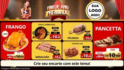 Modelo de TV para TV Horizontal com o tema Fim de Ano Premiado para Assados