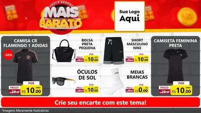 Modelo de TV para TV Horizontal com o tema Mais Barato para Roupas e acessórios