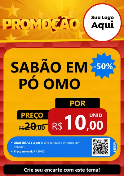 Modelo de Cartaz para Cartaz A4 Vertical com o tema Promoção para Produtos de Limpeza