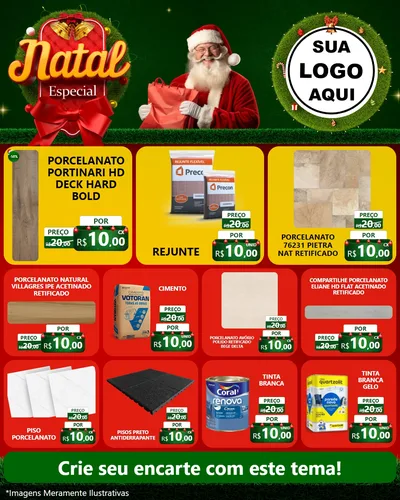 Modelo de Rede Social para Feed Instagram com o tema Natal Especial para Pisos e revestimentos