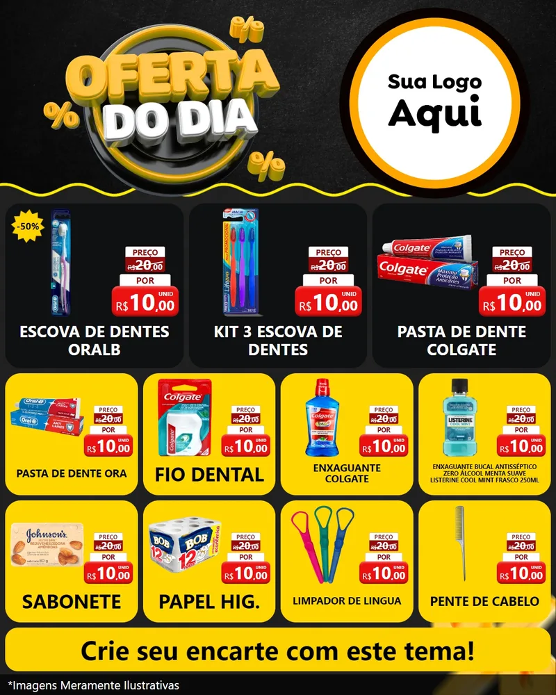 Modelo de Rede Social para Feed Instagram com o tema Oferta Do Dia para Higiene Pessoal