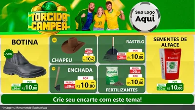 Modelo de TV para TV Horizontal com o tema Torcida Campeã - Copa para Agropecuária