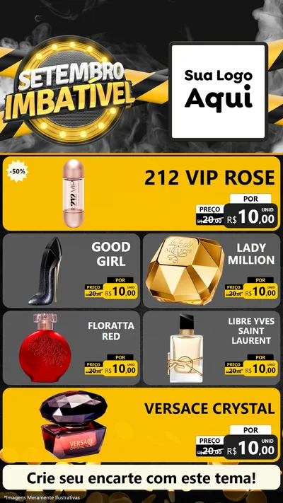 Modelo de TV para TV Vertical com o tema Setembro Imbatível para Perfumes
