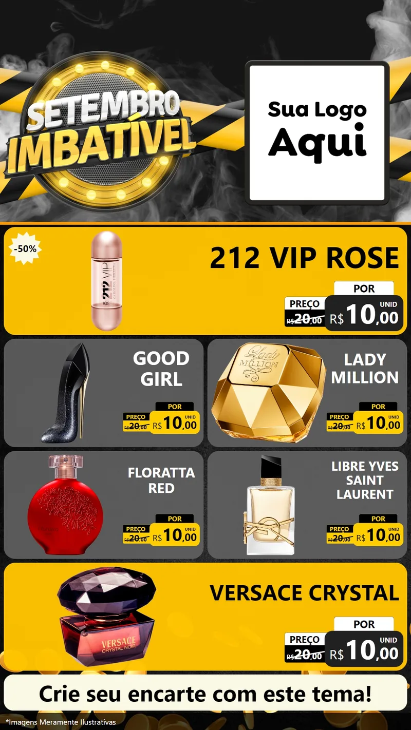 Modelo de TV para TV Vertical com o tema Setembro Imbatível para Perfumes