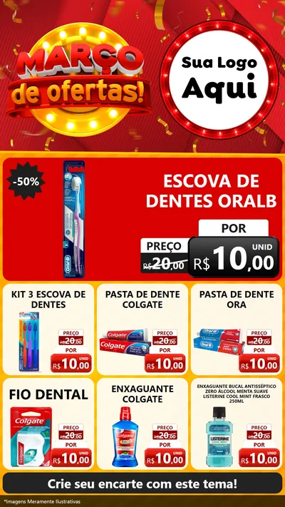 Modelo de Rede Social para Stories com o tema Março de Ofertas! para Higiene Pessoal