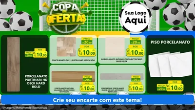 Modelo de TV para TV Horizontal com o tema Copa De Ofertas para Pisos e revestimentos