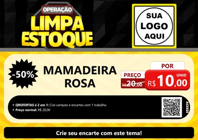 Modelo de Cartaz para Cartaz A4 Horizontal com o tema Operação Limpa Estoque para Bebês