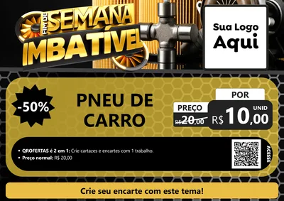 Modelo de Cartaz para Cartaz A4 Horizontal com o tema Fim de Semana Imbatível para Auto peças