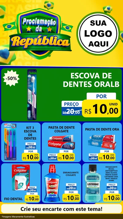 Modelo de Rede Social para Stories com o tema Proclamação da República para Higiene Pessoal