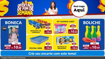 Modelo de TV para TV Horizontal com o tema Ofertaço de Fim de Semana para Brinquedos