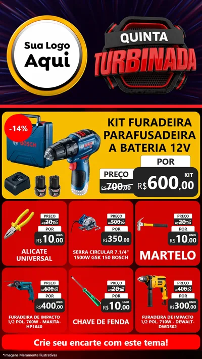 Modelo de Rede Social para Stories com o tema Quinta Turbinada para Maquinas e Ferramentas