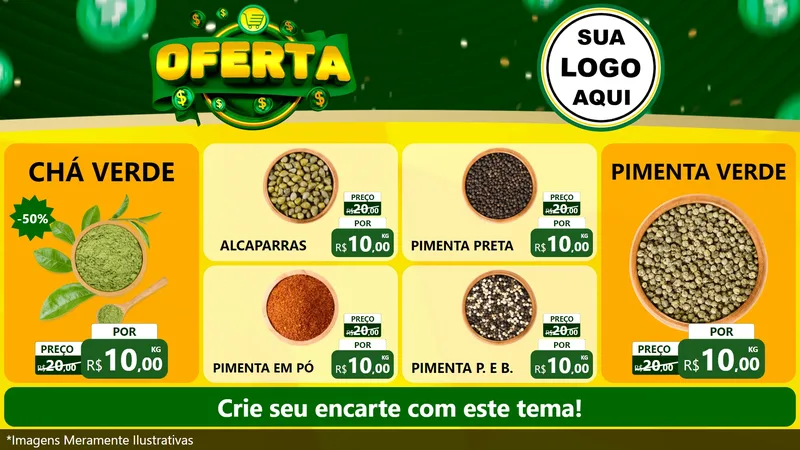Modelo de TV para TV Horizontal com o tema Oferta para Produtos Naturais