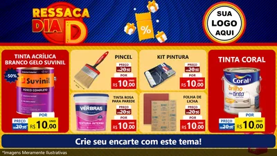Modelo de TV para TV Horizontal com o tema Ressaca Dia D para Tintas e Ferramentas