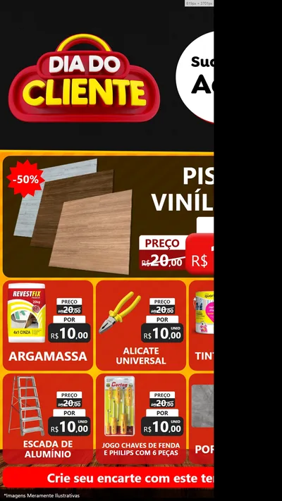 Modelo de Rede Social para Stories com o tema Dia do Cliente para Material para Construção