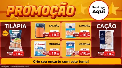 Modelo de TV para TV Horizontal com o tema Promoção para Peixaria