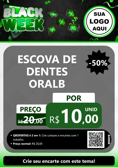 Modelo de Cartaz para Cartaz A4 Vertical com o tema Black Week para Higiene Pessoal