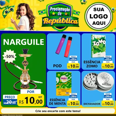 Modelo de Rede Social para Feed Facebook com o tema Proclamação da República para Tabacaria
