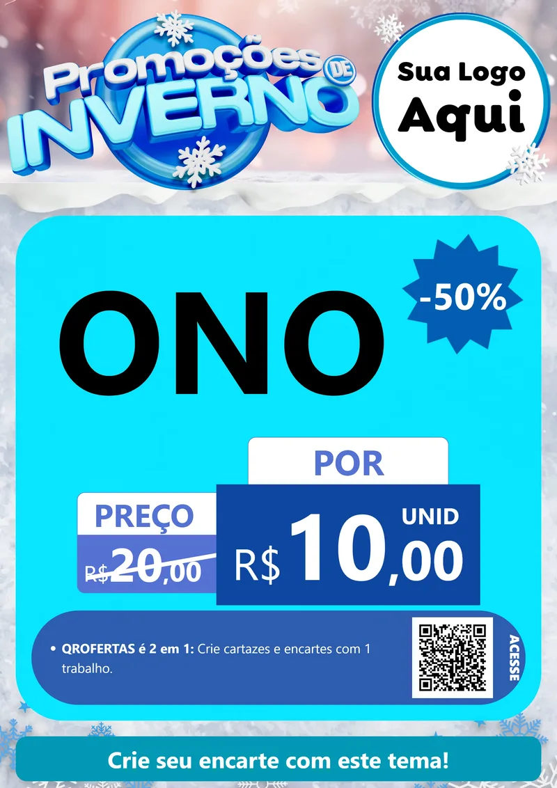 Modelo de Cartaz para Cartaz A4 Vertical com o tema Promoções de Inverno para Óticas