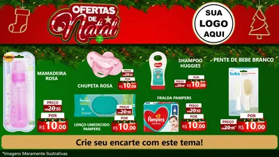 Modelo de TV para TV Horizontal com o tema Ofertas de Natal para Bebês