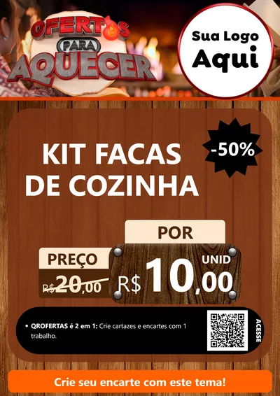 Modelo de Cartaz para Cartaz A4 Vertical com o tema Ofertas Para Aquecer para Utilidades Domésticas